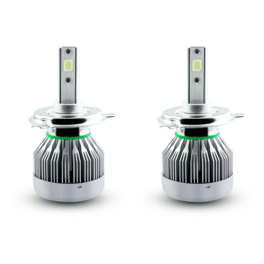 2x COB H4 HB2 9003 LED Headlight Bulbs for High Low Beam (8000K)