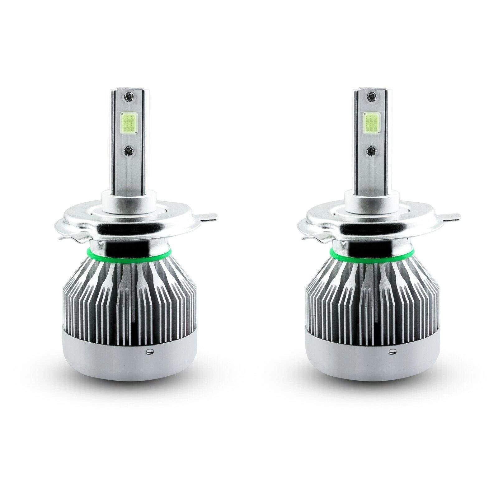 2x COB H4 HB2 9003 LED Headlight Bulbs for High Low Beam (8000K)