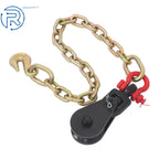2 Tons Snatch Block with G70 Chain 3" Sheave for Towing Rope Winch