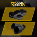 2.5" Inlet Dual Exhaust Tip for Universal Fit (7" Outlet, 8.5" Length)