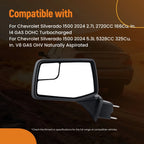 Left Rear View Mirror for Chevrolet Silverado 1500 (2019–2024)