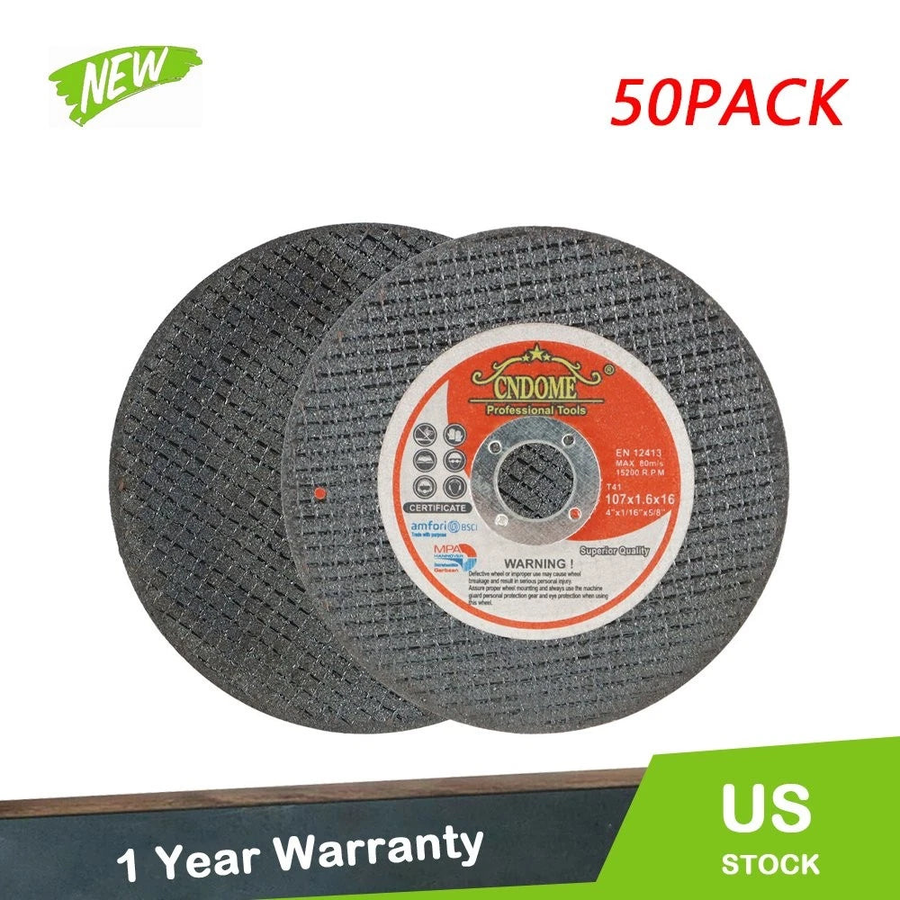 50 Pack of 4" Metal and Stainless Steel Cut Off Wheels
