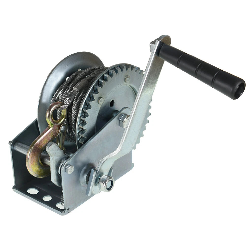 Hand Winch with 10m Rope for Trailer Boat ATV (1200lbs)
