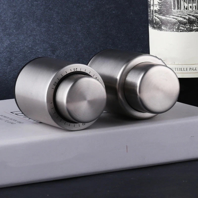 304 Stainless Steel Wine Stopper with Vacuum Pump for Wine Freshness