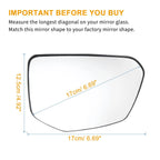 Heated Rearview Right Passenger Side Mirror Glass 76253TEAT01 for Honda Civic 