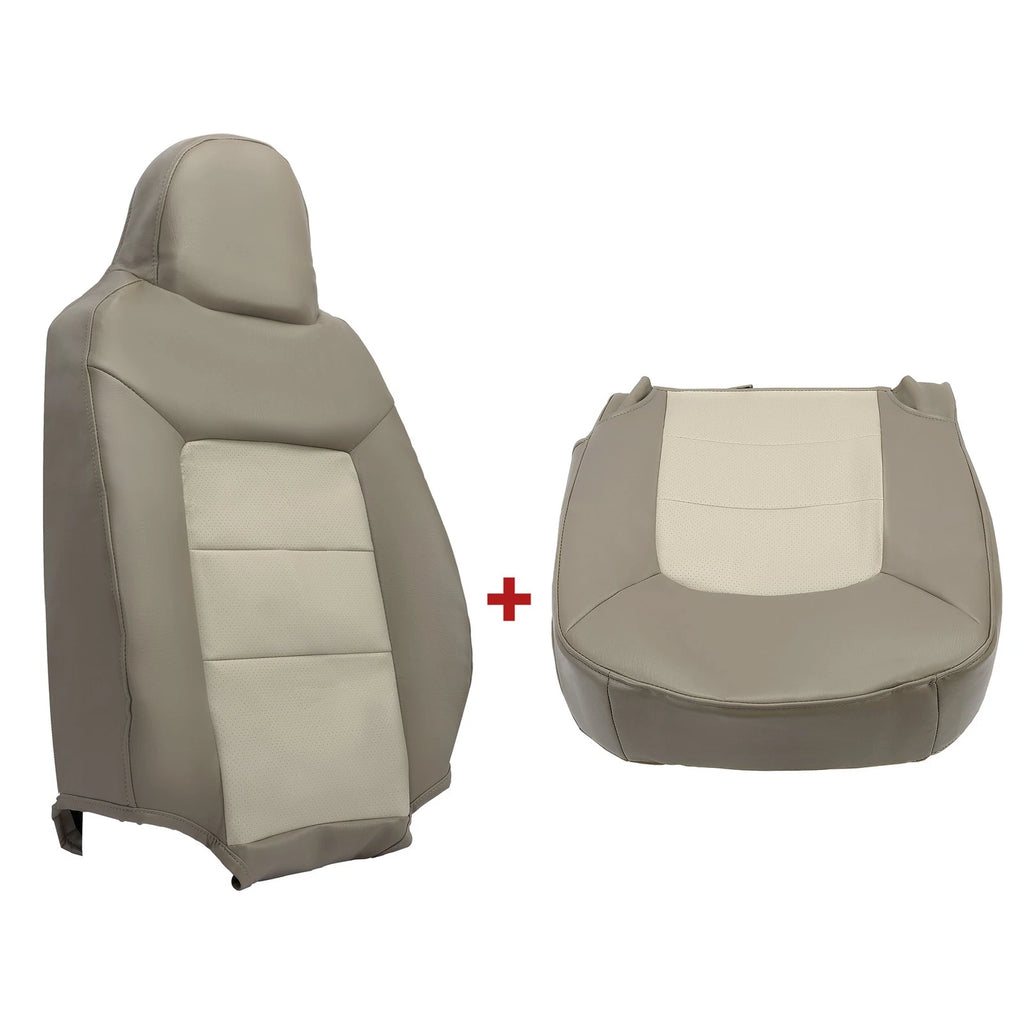 Set of 2 Complete Perforated Seat Covers for Ford Expedition (2003–2006) Tan