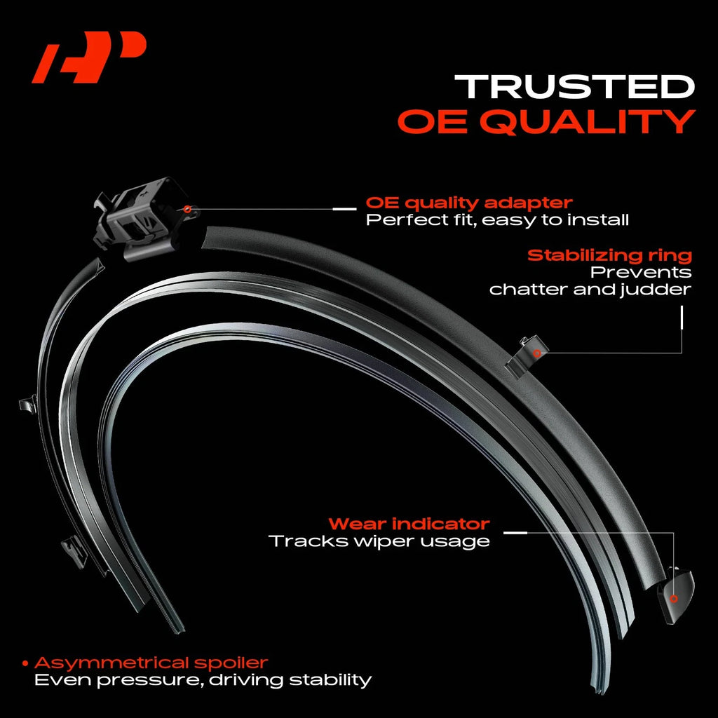 Set of 2 Windshield Wiper Blades for Mercedes GLA250 (2017–2021)