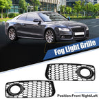 Pair Front Fog Light Mesh Grill Cover for Audi A5 S-Line (2008–2012)