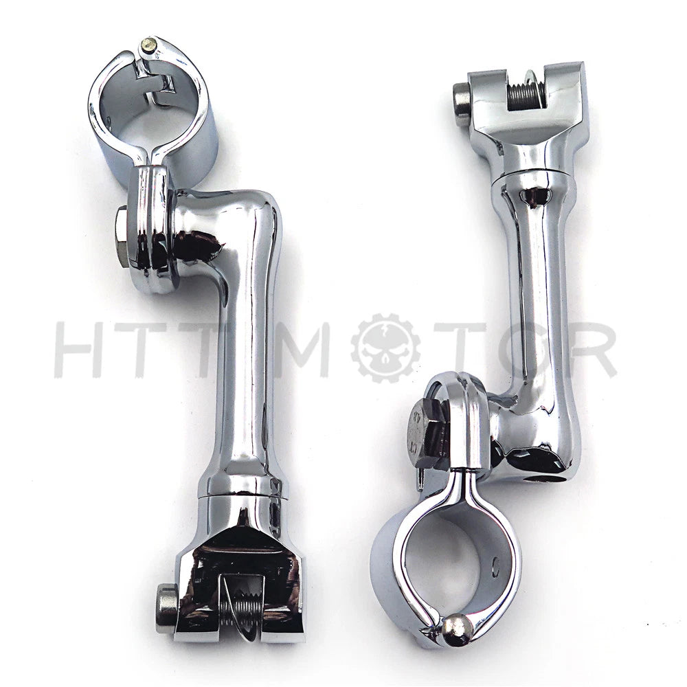 Chrome 1" 25mm Footpeg for Harley Sportster, Triumph Rocket, Suzuki Intruder