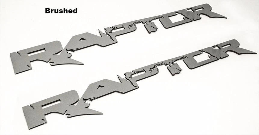 Emblems Badges Pair Brushed Stainless Steel for 2009–2019 SVT Raptor