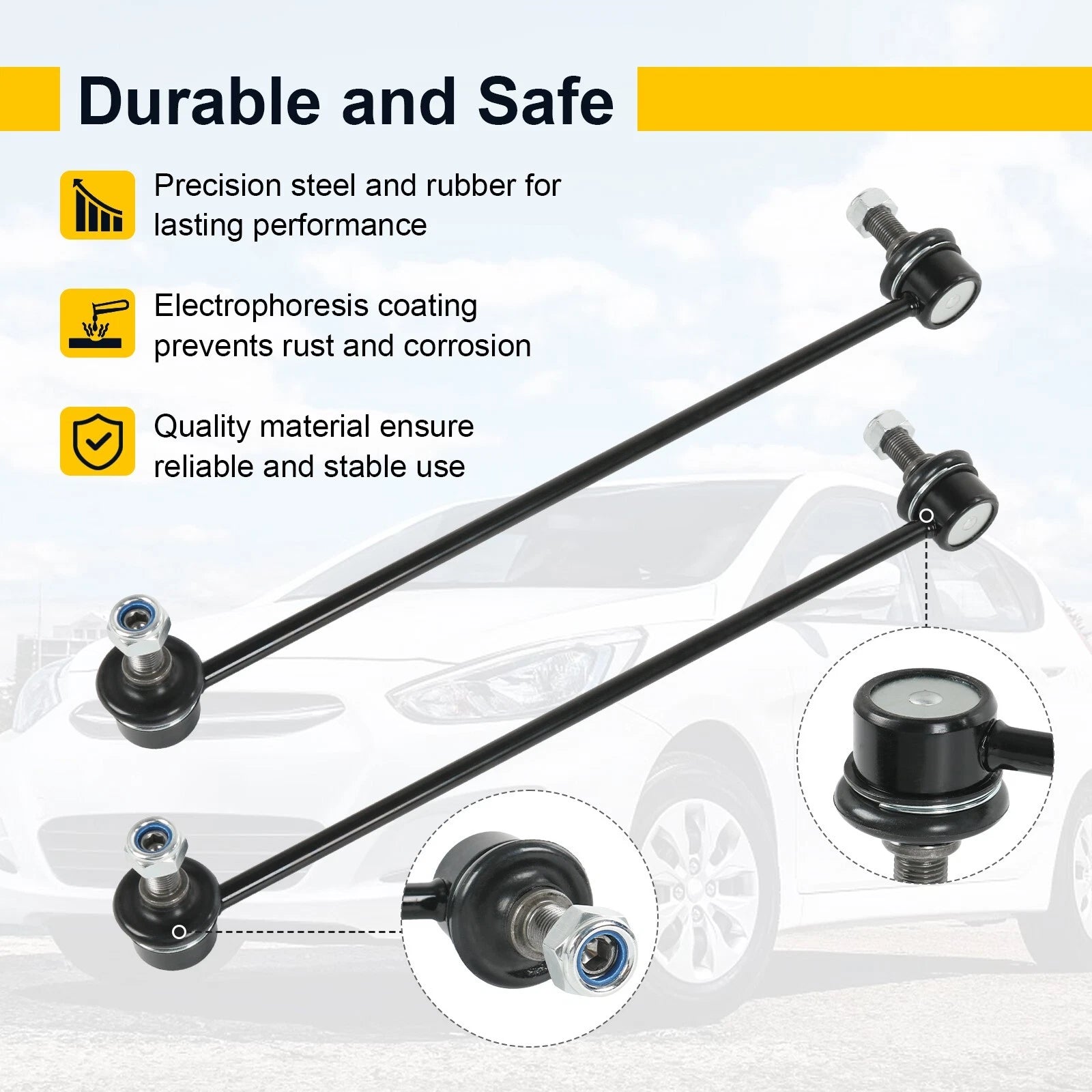 Front Stabilizer Sway Bar End Links for KIA Optima, Hyundai Sonata (2011-2012)