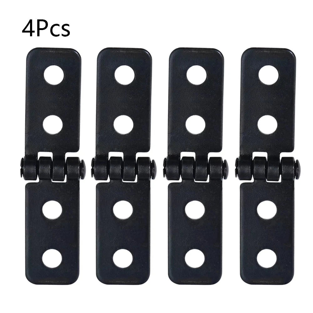 Set of 4 Black Hinges for Door Window Jewelry Box Cabinet Toolbox (N/A)