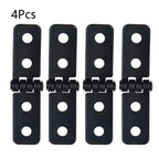 Set of 4 Black Hinges for Door Window Jewelry Box Cabinet Toolbox (N/A)