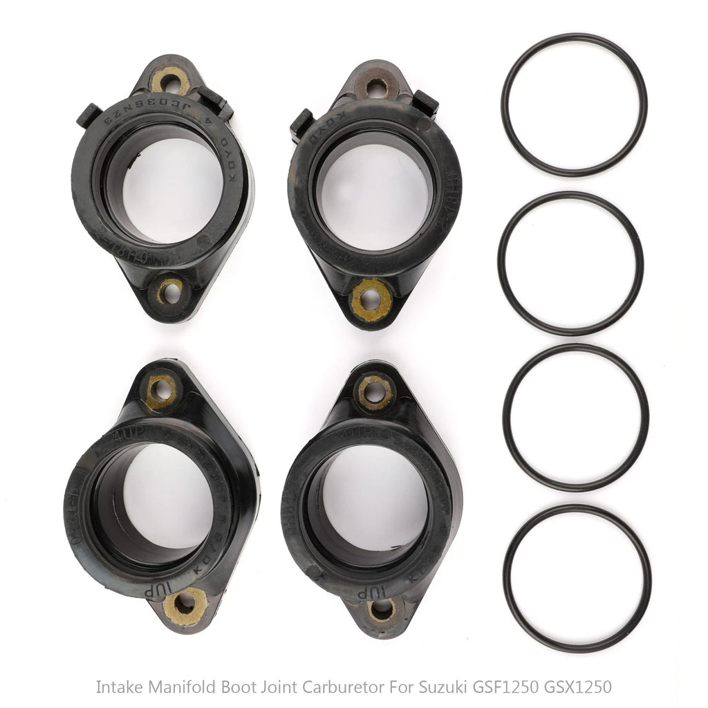 Set of 4 Carburetor Intake Manifold Boots for Suzuki GSF1250 Bandit (2007–2012)
