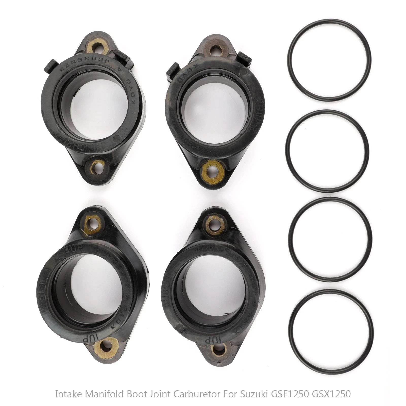 Set of 4 Carburetor Intake Manifold Boots for Suzuki GSF1250 Bandit (2007–2012)