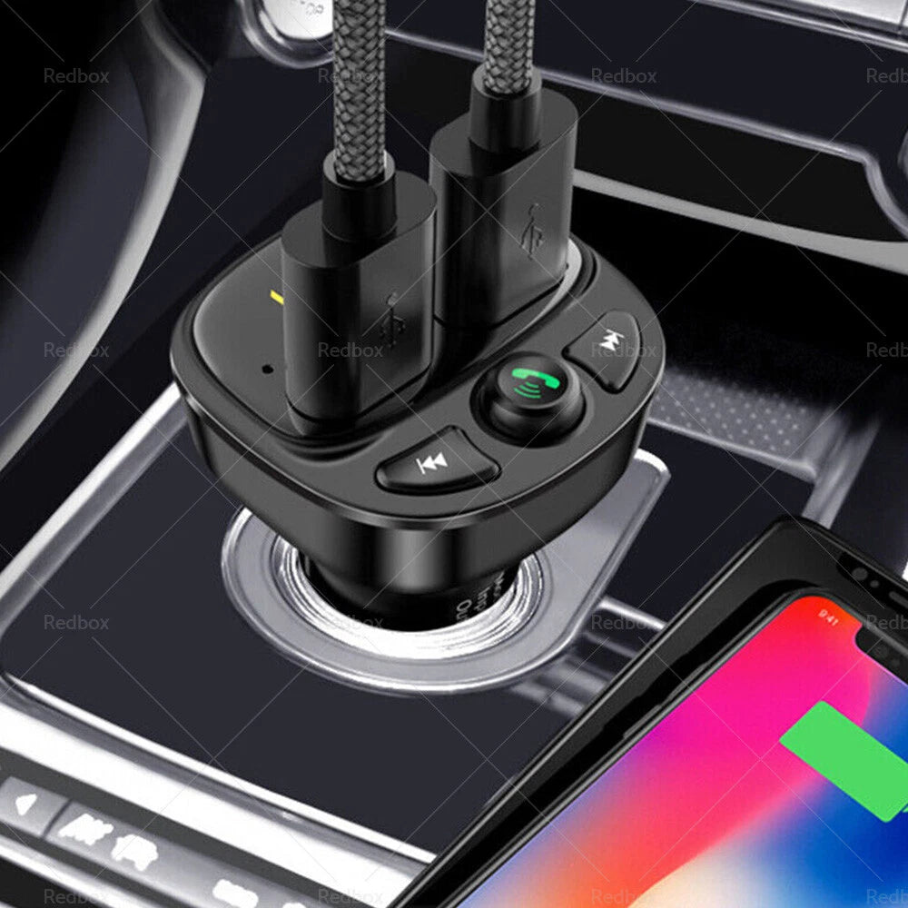 Bluetooth FM Transmitter Car Phone Charger for iPhone Android (2002–2019)