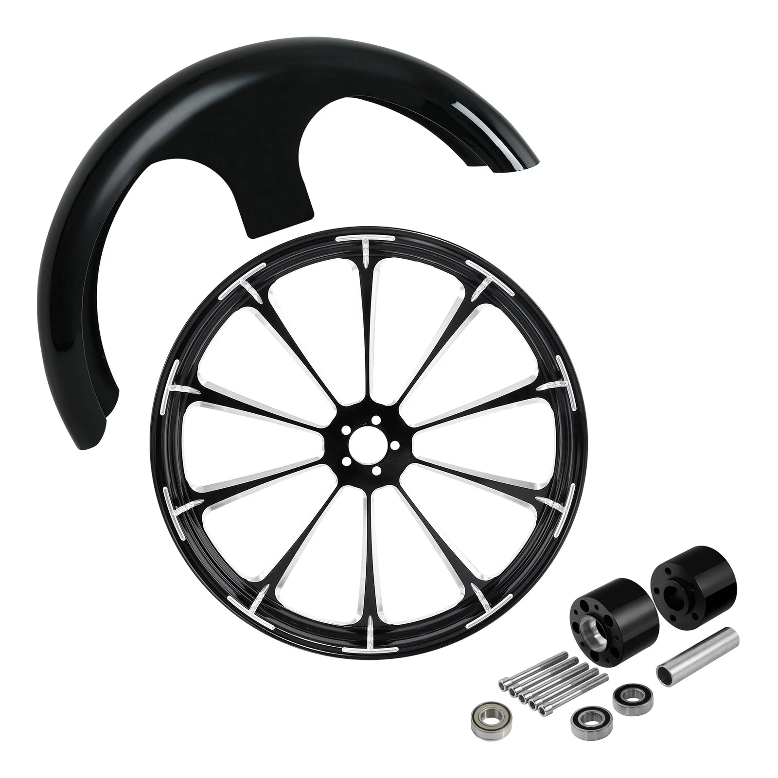 30" Front Wheel Rim Hub Dual Disc & Fender for Harley Street Glide (2008–Up)