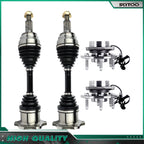 Set of 4 Wheel Hub Bearing + CV Axle Shaft for Cadillac Escalade (2002–2020)
