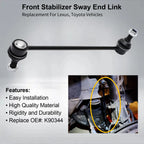 2X Front Stabilizer Sway Bar End Links for Toyota Camry Avalon Lexus ES300 ES330 (2002–2006)