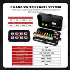 8 Gang Switch Panel for Auto-Dimmable RGB Lighting (Universal)