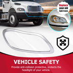 Chrome Headlight Bezels for Freightliner M2 100 106 112 (2002-2018)