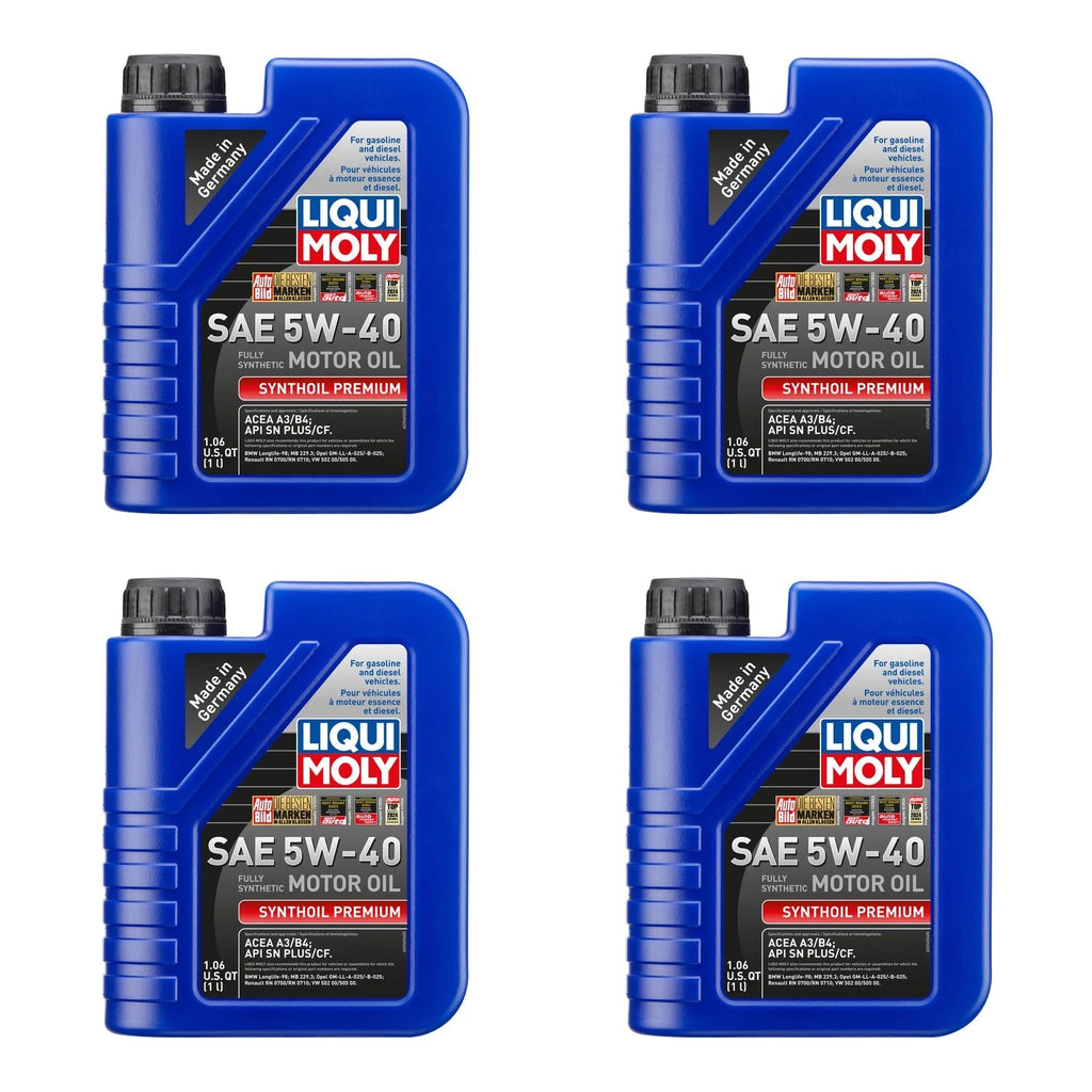 Set of 4 Liqui Moly Synthoil Premium 5W-40 Engine Motor Oil (4L)