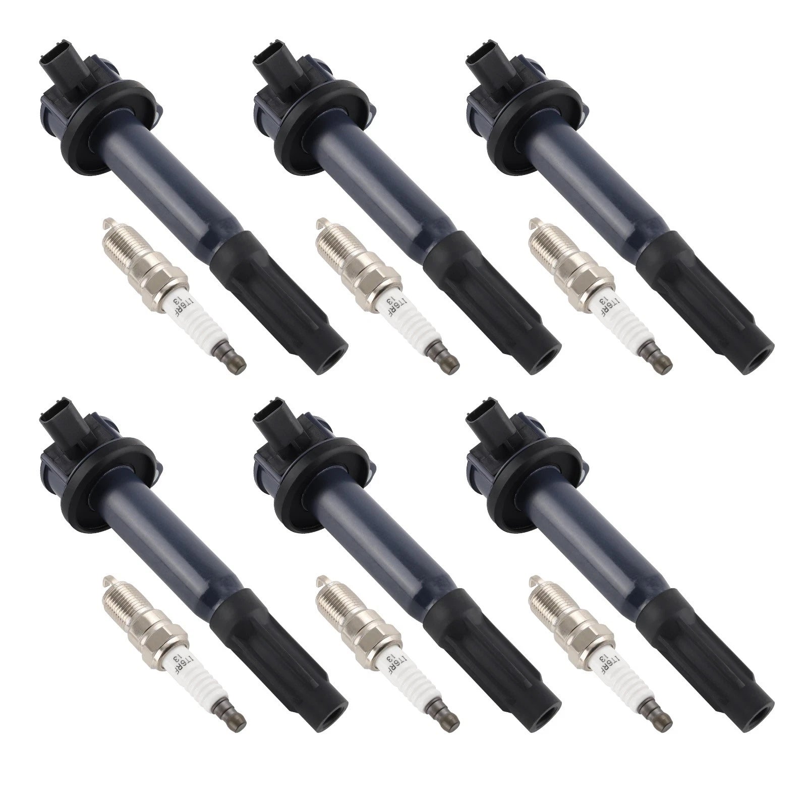 Pack of 6 Ignition Coils + Spark Plugs for Ford Escape Fusion Lincoln Milan (2001–2012) UF486