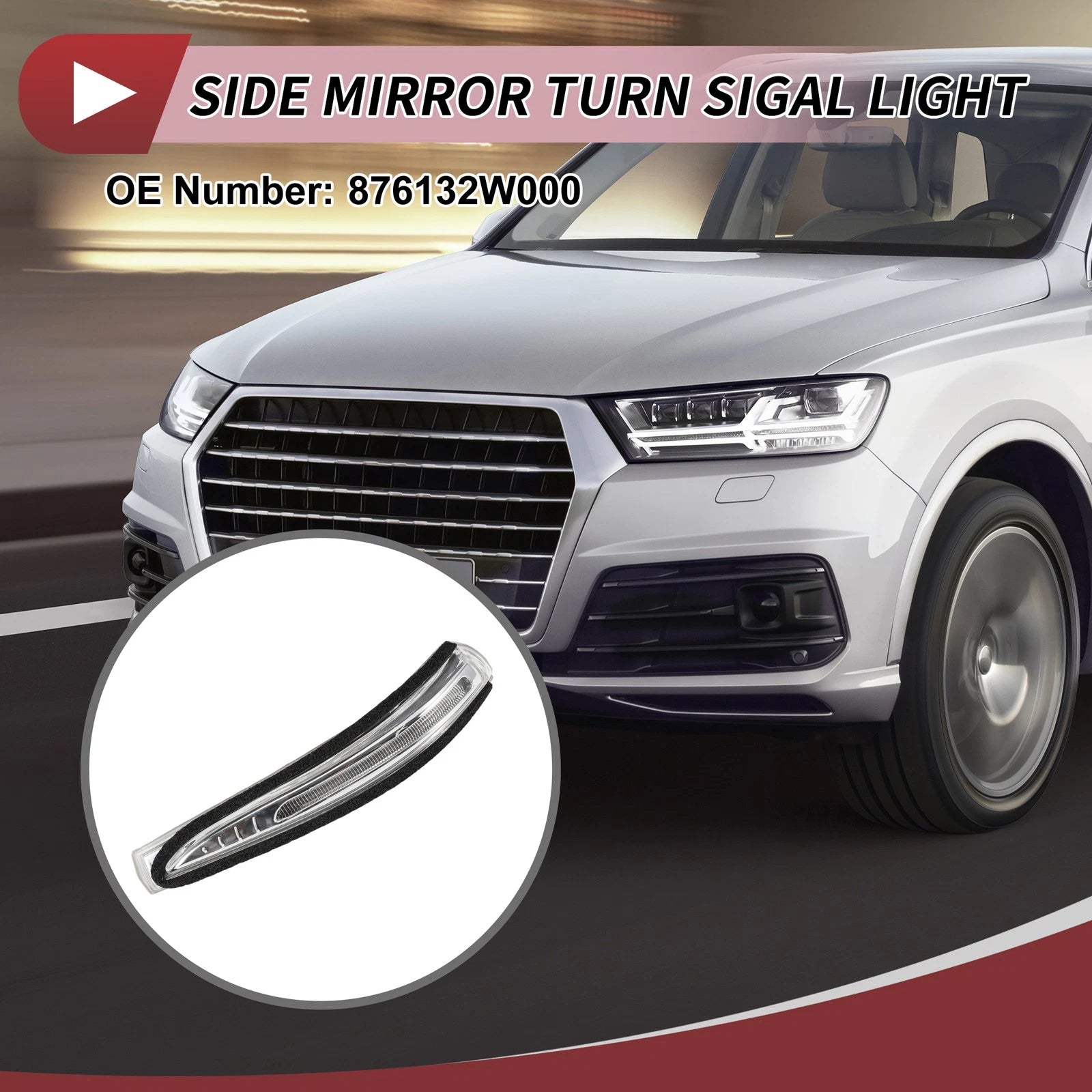 LED Turn Signal Light for Hyundai Santa Fe (2013–2016) Left No. 876132W000