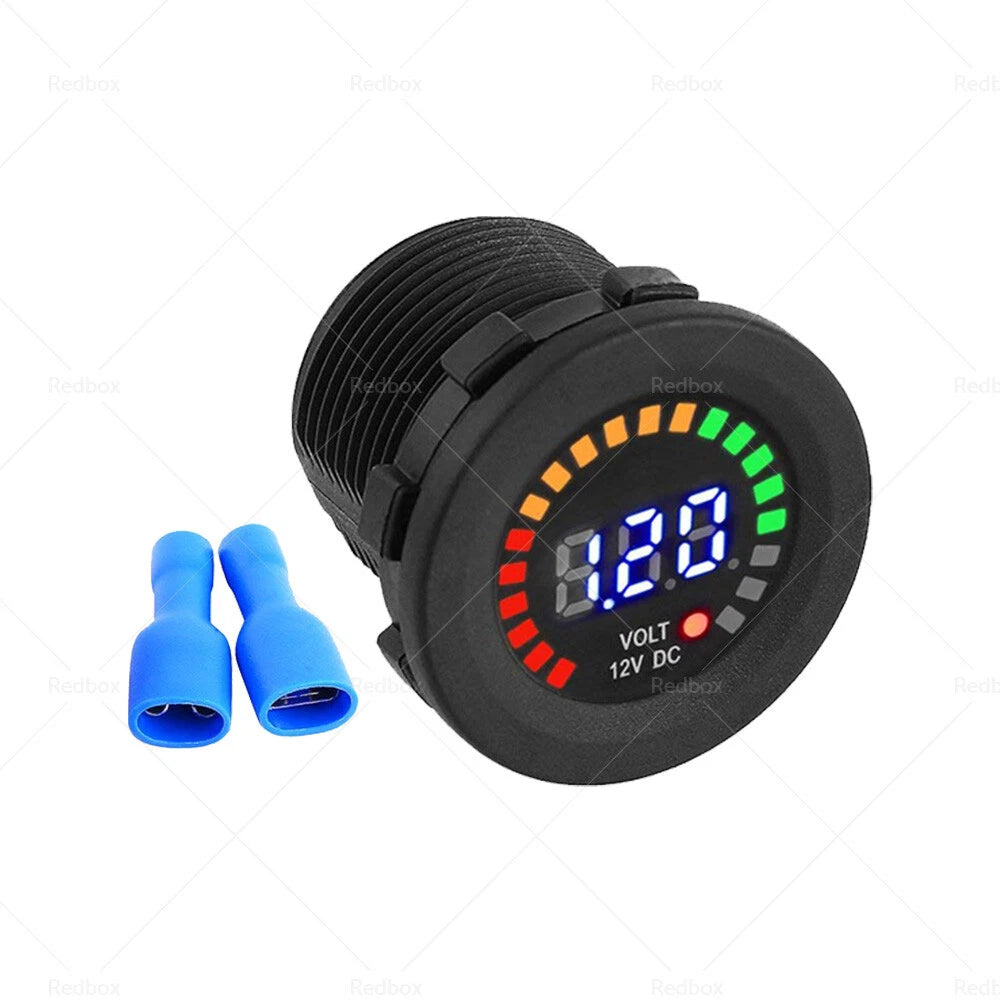 LED Digital Battery Volt Meter Monitor for Car Boat Marine (12V)