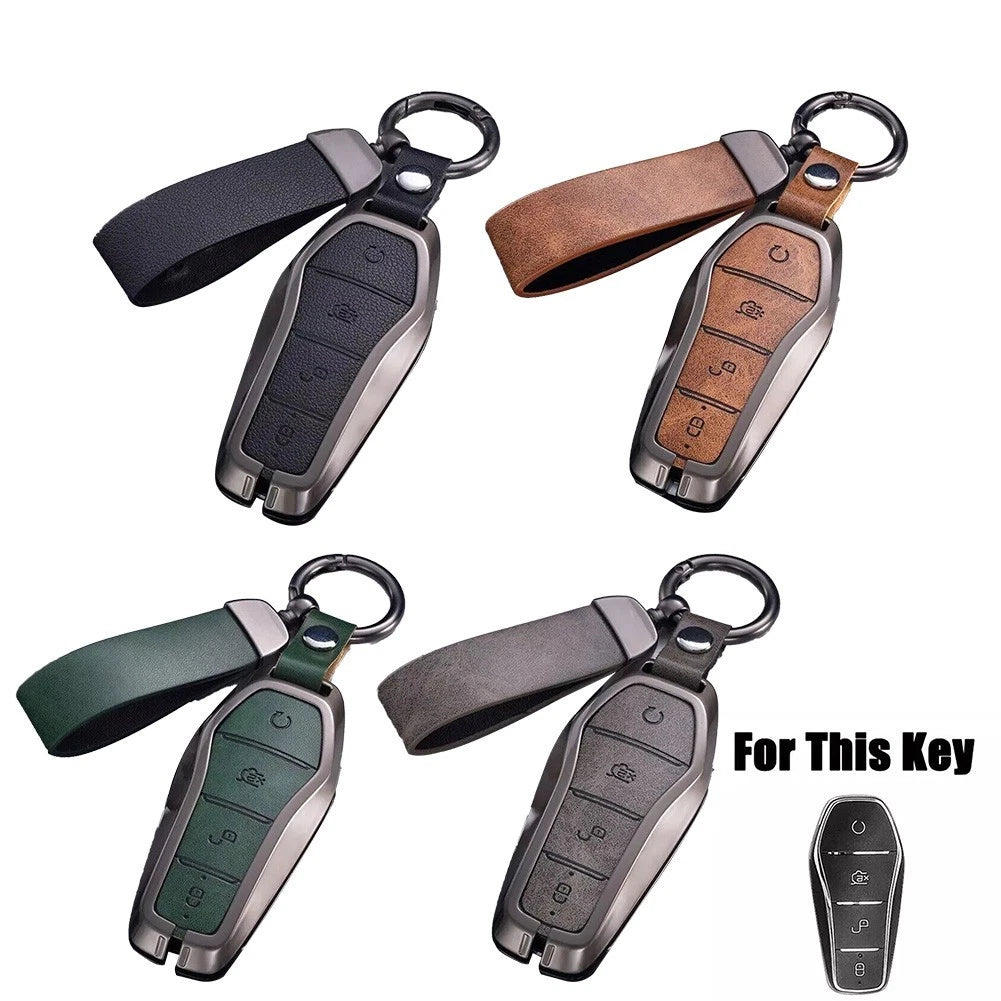 Zinc Alloy Leather Key Cover for BYD Tang (2018–2023)
