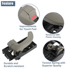 2 Pair Interior Door Handle for Hyundai Tucson (2005–2009) Black Beige