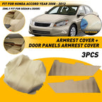 3X Door Panel Console Lid Armrest Cover for Honda Accord Sedan (2008–2012) PY