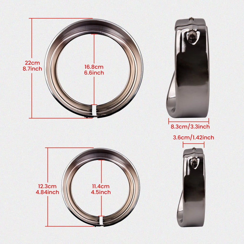 7 Inch Visor Style Headlamp Trim Ring & 4.5 Inch Trim Ring for Harley Glide