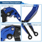 Adjustable Brake Clutch Levers for Honda X11 (1999–2002) Blue Black