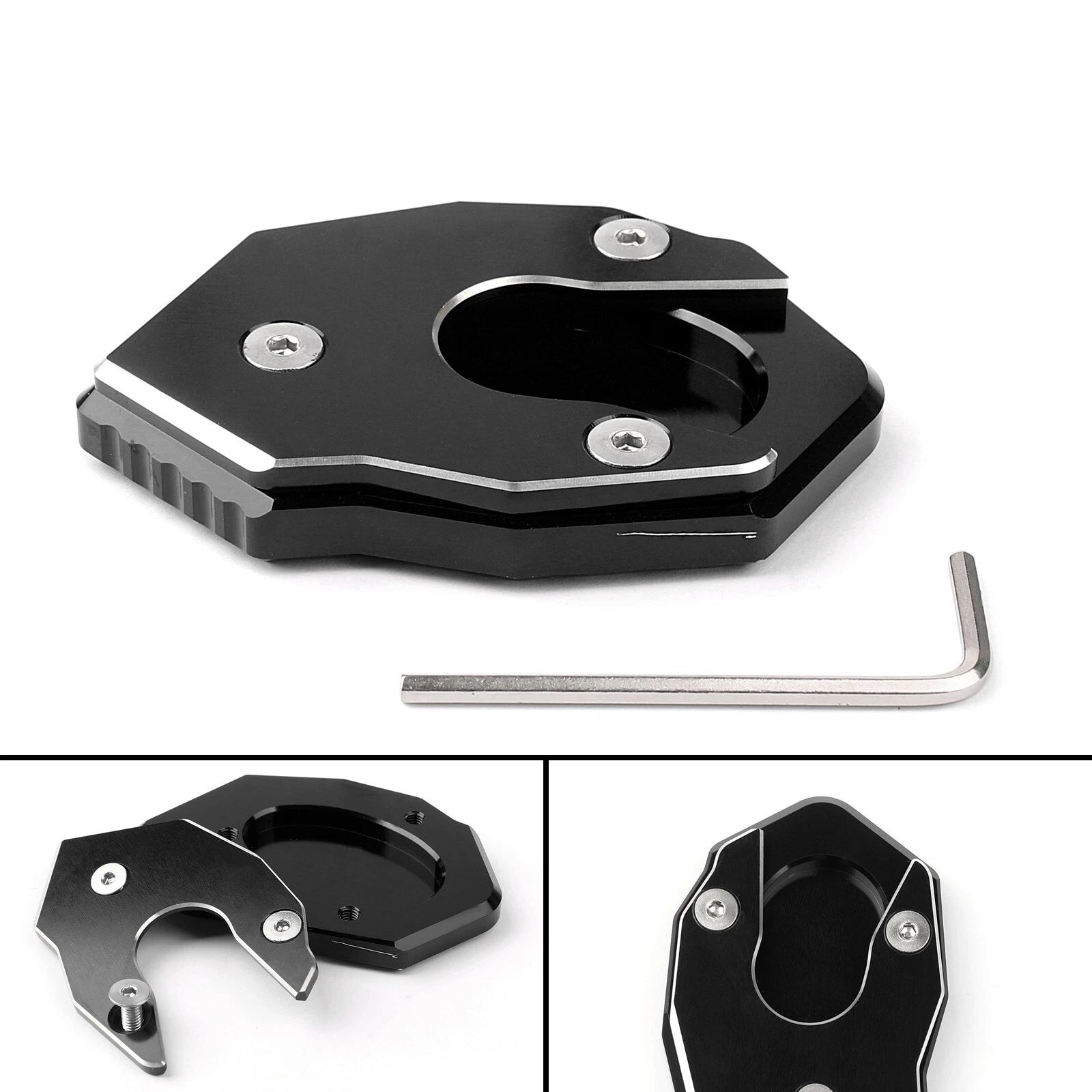Kickstand Side Plate Stand Extension Pad for Kawasaki Z1000 Z800 ZX-10R ER6F (2010–2023)