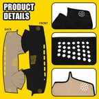 Dashboard Pad Carpet Dash Cover Mat for Acura TL (2004–2008) Black