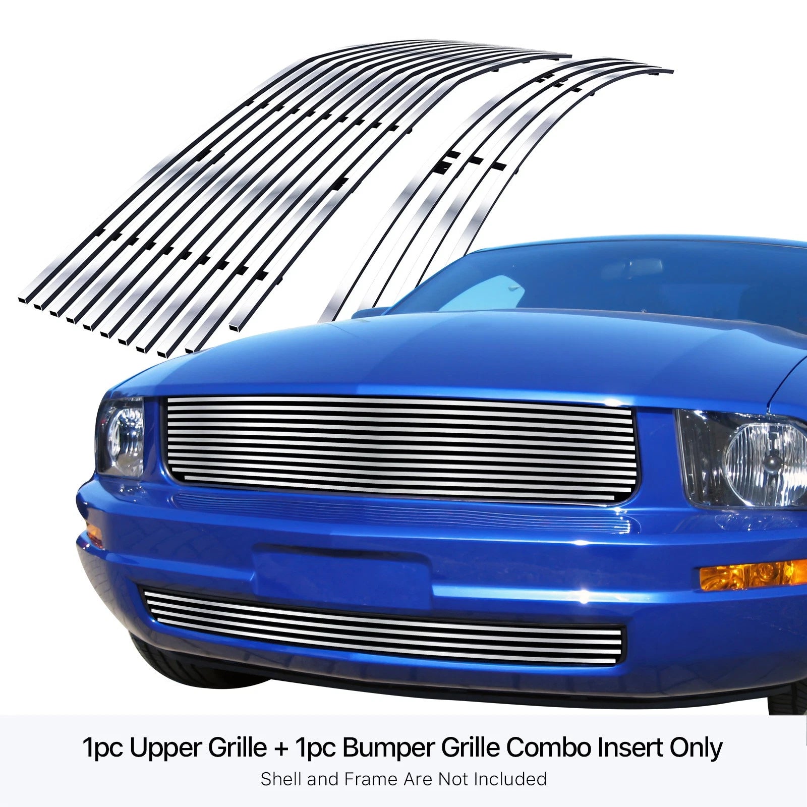 Stainless Steel Billet Grille Insert for Ford Mustang V6 (2005-2009)