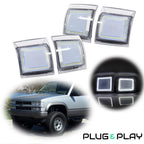 Clear White LED Corner Side Marker Lights for Chevy C/K 1500 2500 3500 (1994–1998)