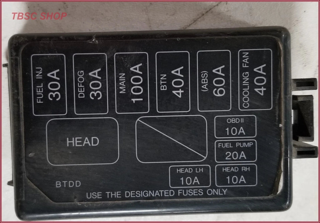 Fuse Box Cover Lid for Ford Escort ZX2 (1997–2003)