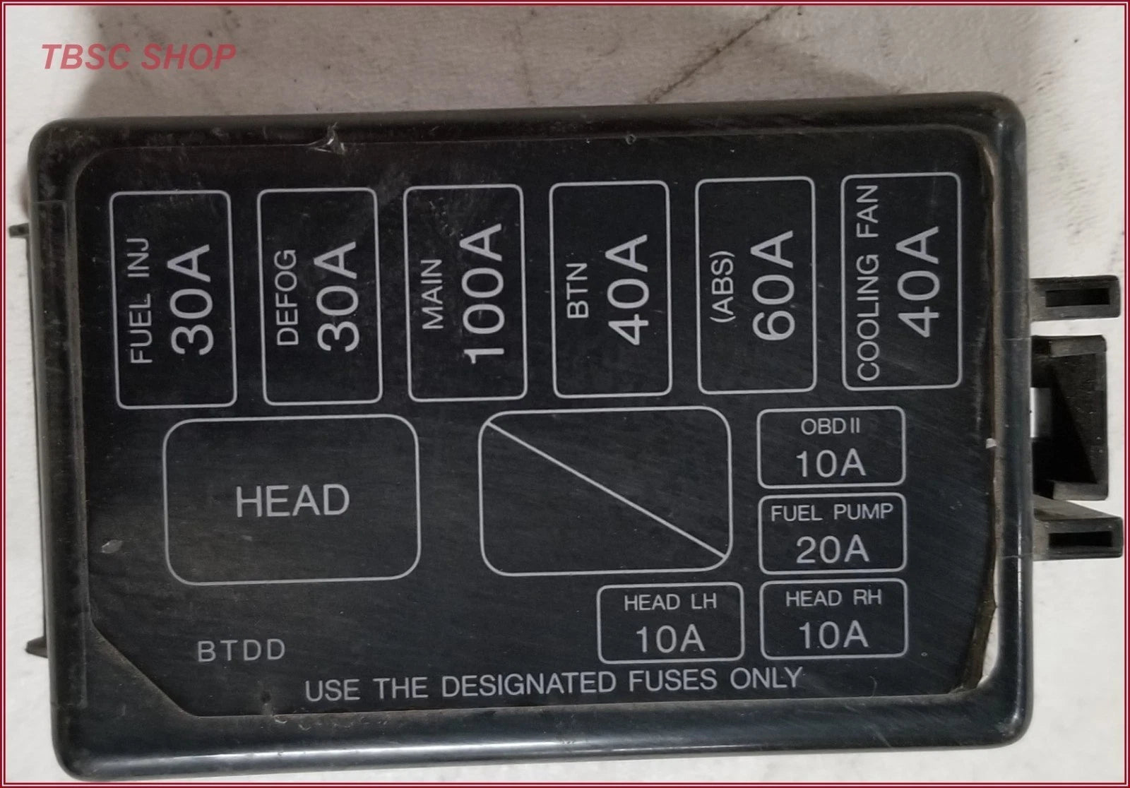 Fuse Box Cover Lid for Ford Escort ZX2 (1997–2003)