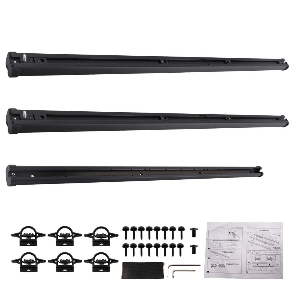 Bed Rail System Kit for Jeep Gladiator (2020–2023) 82215956, 110kg Load, Black