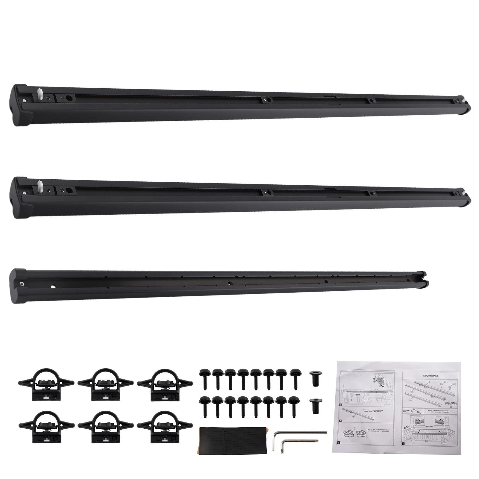 Bed Rail System Kit for Jeep Gladiator (2020–2023) 82215956, 110kg Load, Black