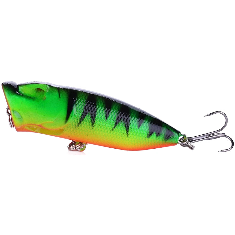 6.5cm 12g Hard Bait Topwater Popper Fishing Lure with 6 Hooks