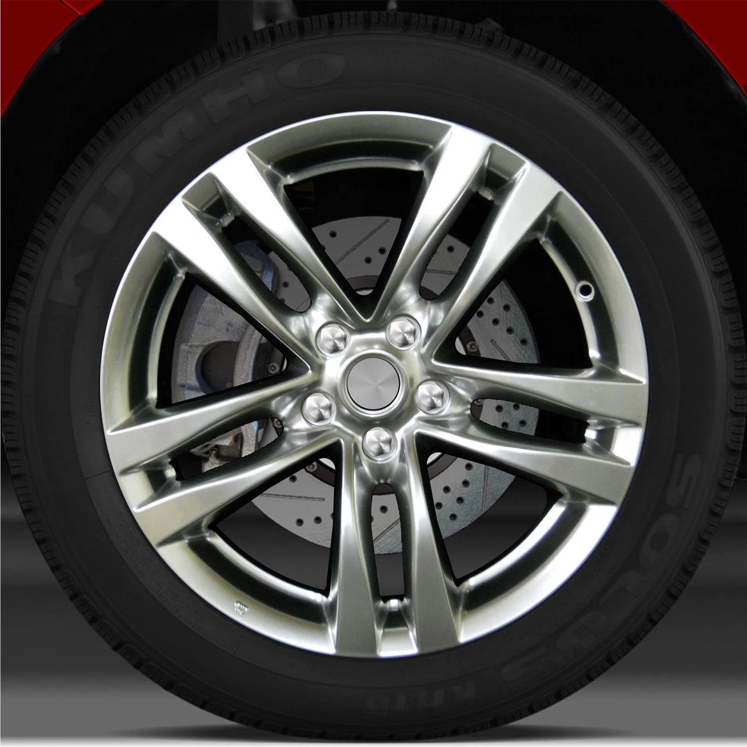 18x8 Factory Rear Wheel (Hyper Bright Smoked Silver) For 2008-2009 Infiniti G37
