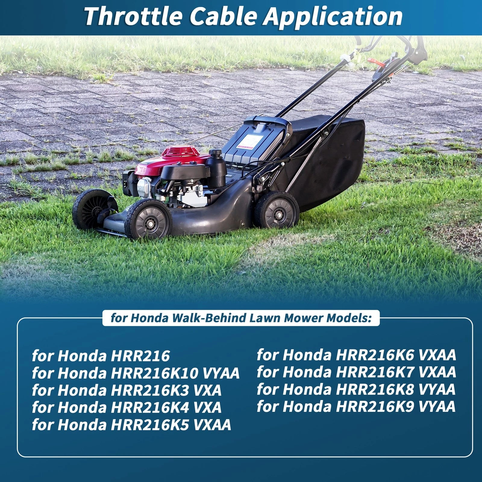 Throttle Cable for Honda HRR216, HRR216K10, HRR216K3 (2005–2023)