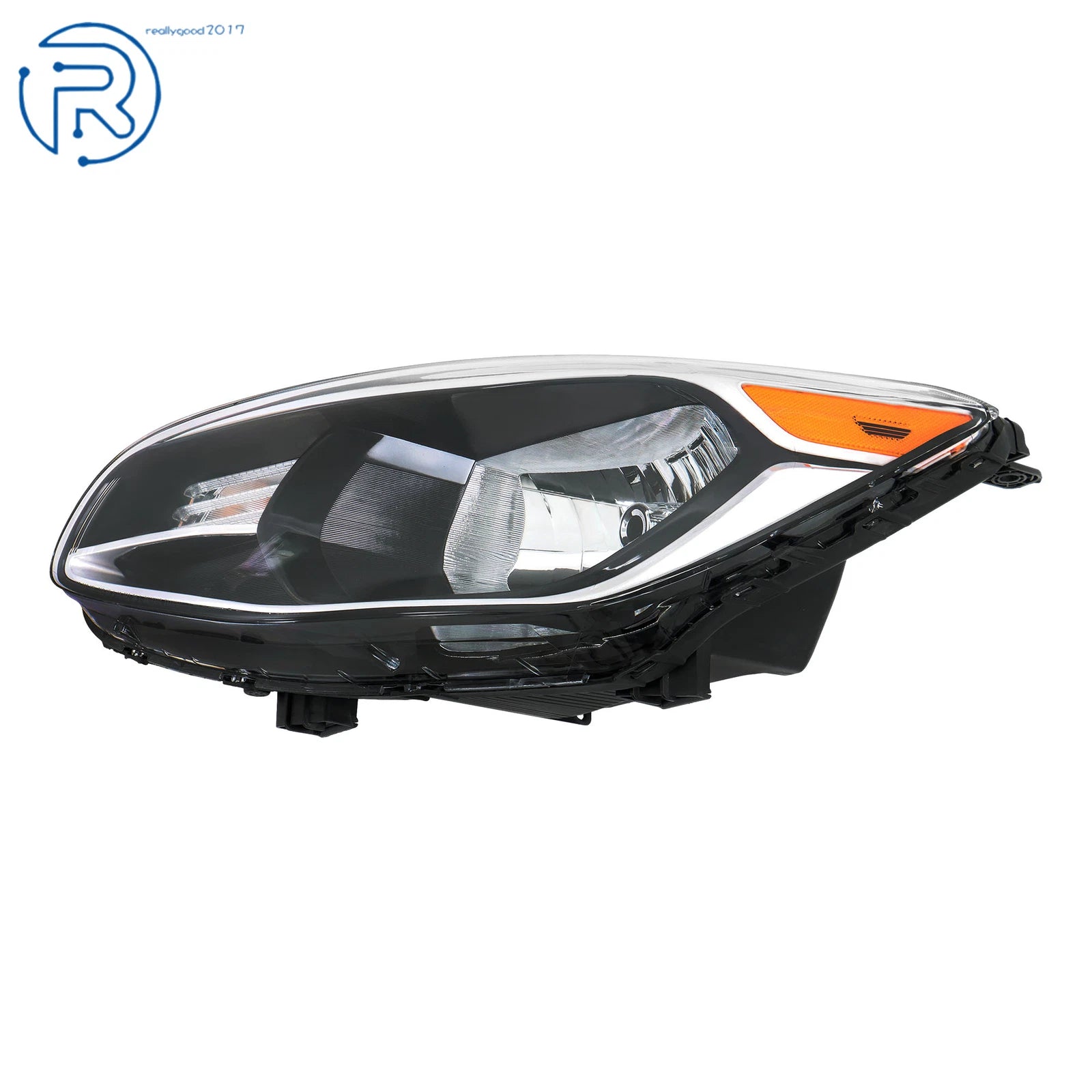 Left Side Halogen Headlight for Kia Soul (2014-2019) Chrome & Black
