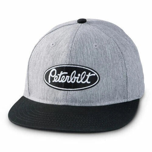 Flatbill Snapback Cap for Peterbilt Trucks (Black & Gray)