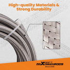 8AN PTFE Stainless Steel Braided Fuel Line Hose for Universal Applications (20FT)