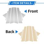 8 Pcs Door Pillar Window Trim for Hyundai Elantra (2017–2020) Silver Tone