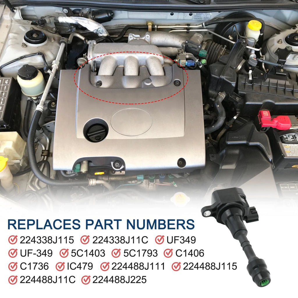Set of 6 Ignition Coils for Nissan Altima Frontier Maxima Quest Pathfinder V6